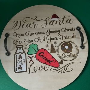 Custom Santa trays names can be added to make one of a kind. Child gift